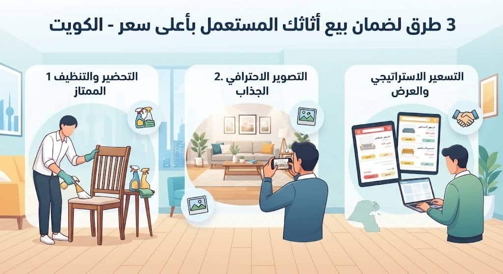 3 طرق تضمن بها بيع أثاثك المستعمل باعلي سعر الكويت